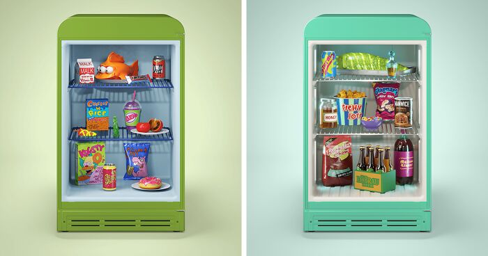 Here's What The Fridges From These 6 Popular TV Shows Would Look Like, As Imagined By Digital Artists