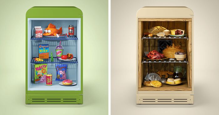 Digital Artists Imagined What The Fridges Of Popular TV Shows Would Look Like (6 Pics)