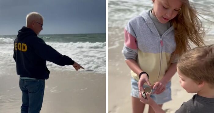 Woman Finds Out Her Dad Would Buy Seashells And Throw Them On The Beach For Her To Find When He Does The Same For His Grandkids