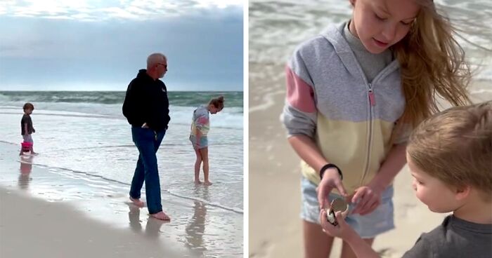 Woman Finds Out Her Dad Would Buy Seashells And Throw Them On The Beach For Her To Find When He Does The Same For His Grandkids