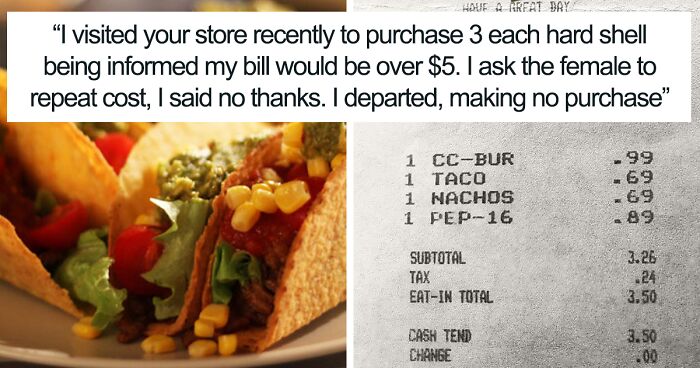 “I Recall Paying 69 Cents”: A Regular Since The 1980s Calls Out This Restaurant For Their ‘Ridiculous’ Taco Prices