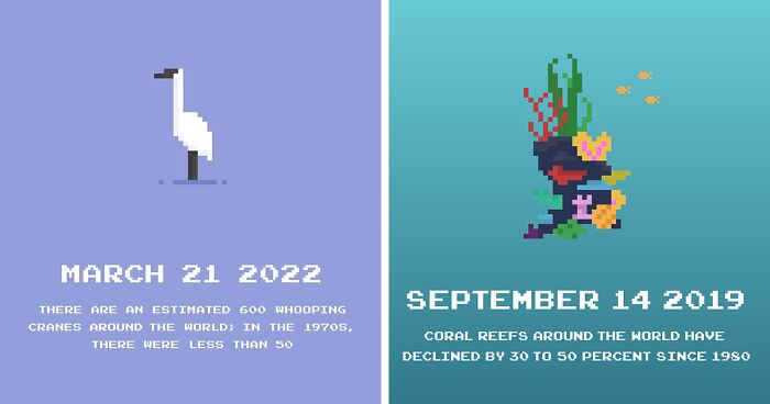 I Made Over 1,000 Designs That Combine Pixel Art And Environmental Facts, And Here Are 70 Of The Best Ones