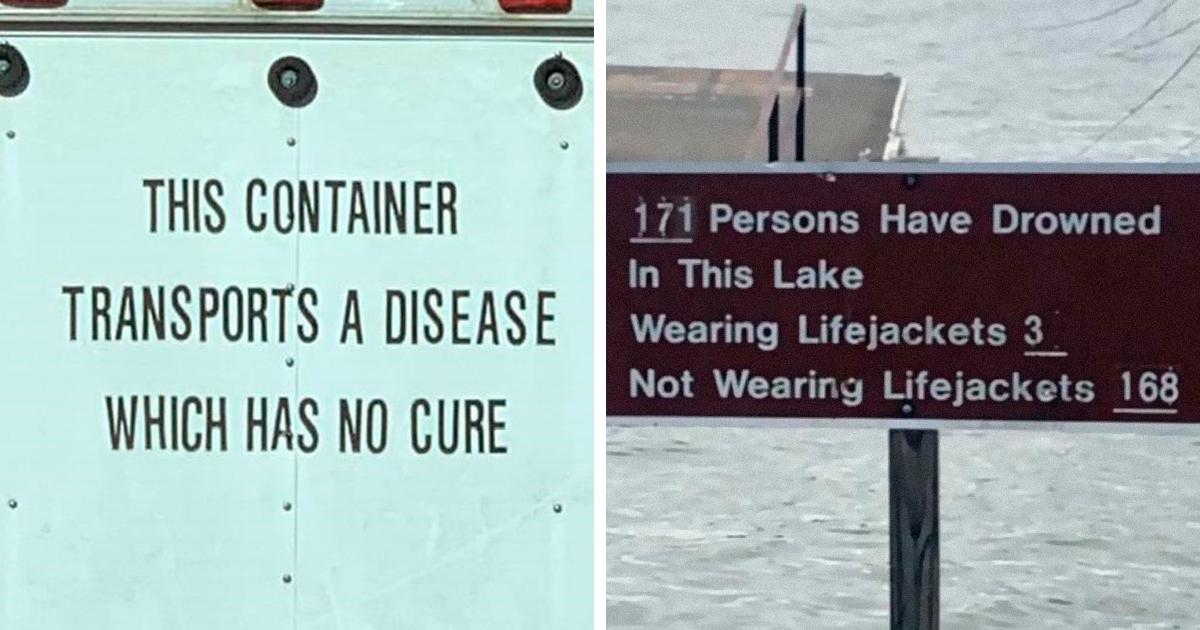 Don't forget your life jacket : r/ScarySigns