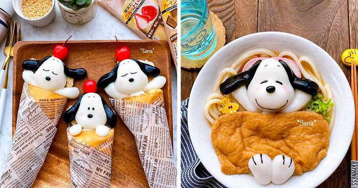 Snoopy And Charlie Brown As Meals: 40 Creations By This Food Artist