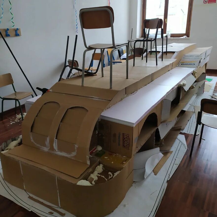 Batmobile In Recycled Cardboard!