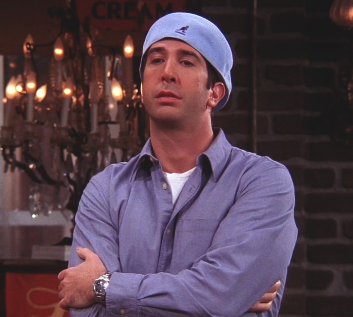 Ross Geller in a cap