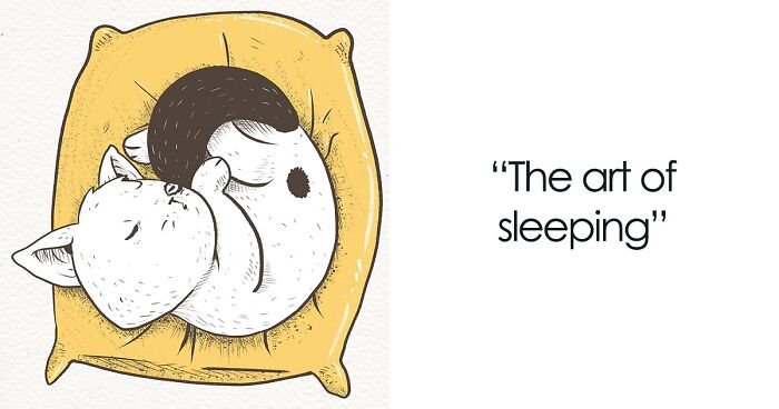 I Make Cute Illustrations Featuring An Introverted Cat That Is Just Living Its Life (30 Pics)