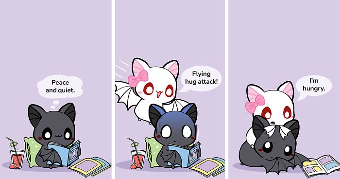 My 20 Wholesome Comics Depict A Cute Bat Couple That Is In A Relationship