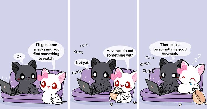 I Make Comics About A Cute Bat Couple That Is In A Relationship, And Here Are 20 Of The Best Ones