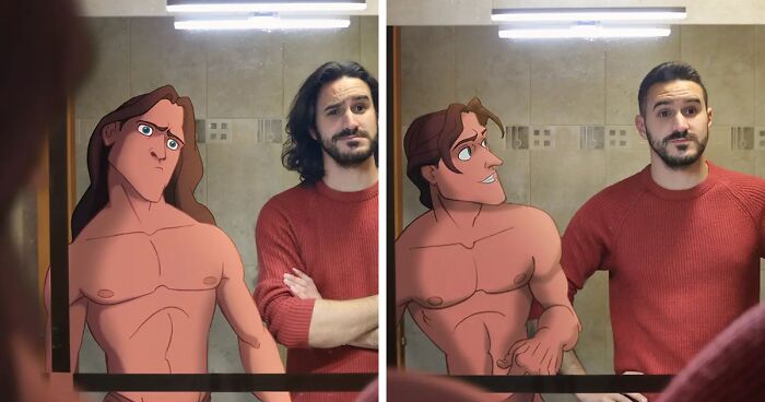 Elementary School Teacher Photoshops Classic Disney Characters Into His Life, Gets To Live Most People's Childhood Dream (29 New Pics)