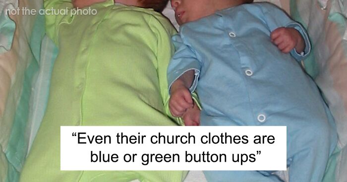 Mom Is Scared Of Getting Her Twins Mixed Up So She Dresses Them In Different Colors, Gets Accused Of ‘Forcing Them’ To Do It By A Relative