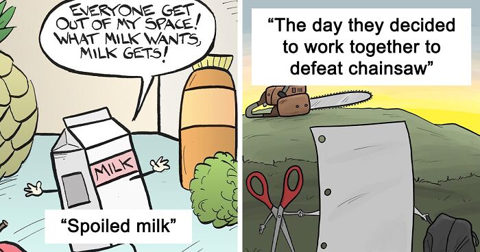 Artist Creates Single-Panel Comics Full Of Light Humor, Puns And Ridiculous Situations (95 New Pics)