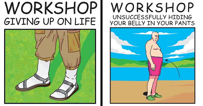 I Make Super Awkward Flyers Inspired By Daily Life (59 Pics)