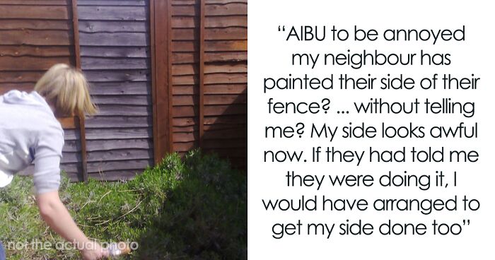 Homeowner Asks If They’re Being Unreasonable For Getting Upset Their Neighbor Painted Their Side Of The Fence Without Asking