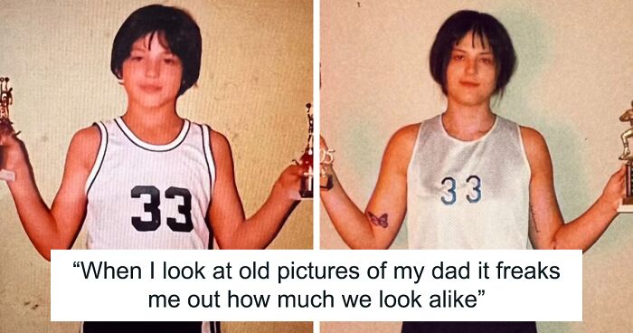 “Genetics Really Said Copy And Paste”: People Are Amazed At How Similar This Woman Looks To Her Dad In These 5 Recreation Photos