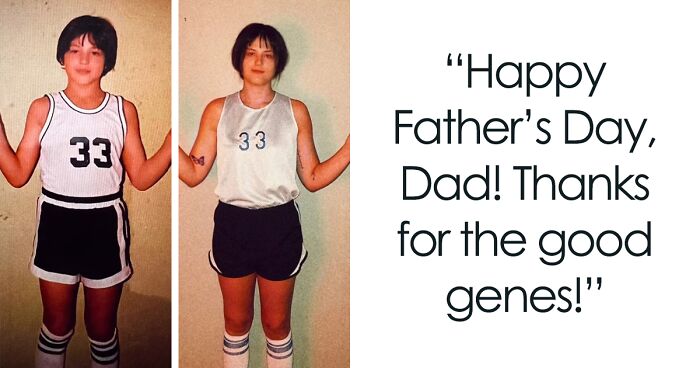 Woman Surprises Her Dad On Father’s Day By Recreating 5 Photos From His Youth And People Online Love It