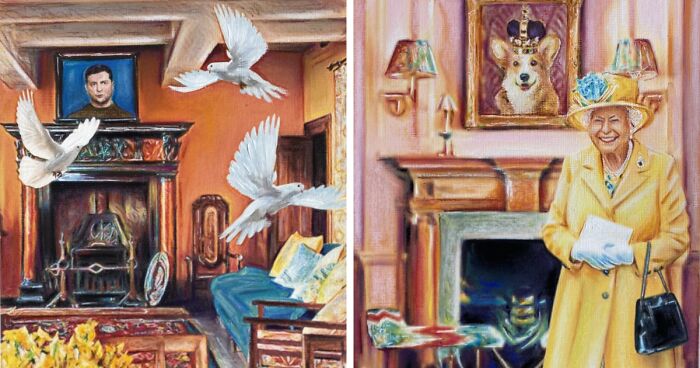 I Painted Themed Rooms Featuring Celebrities And Animals, And Here's The Result (28 Pics)