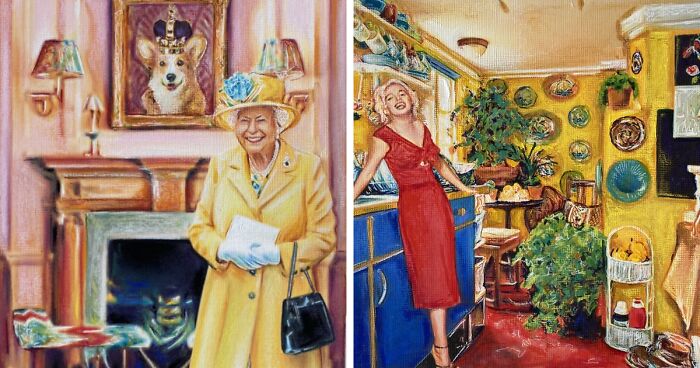 I Painted Themed Rooms Featuring Celebrities And Animals (28 Pics)