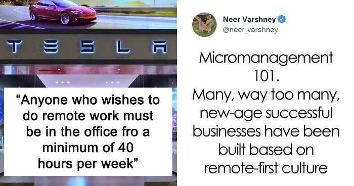 Elon Musk Allows His Employees At Tesla To Work From Home Only If They Work From The Office For 40 Hours In A Week