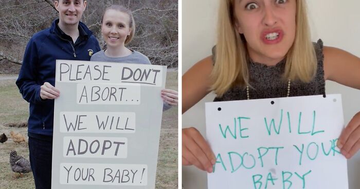 'We Will Adopt Your Baby' Sign Sparks A Flood Of Opinions, Here Are 115 Of The Best Reactions From The Internet