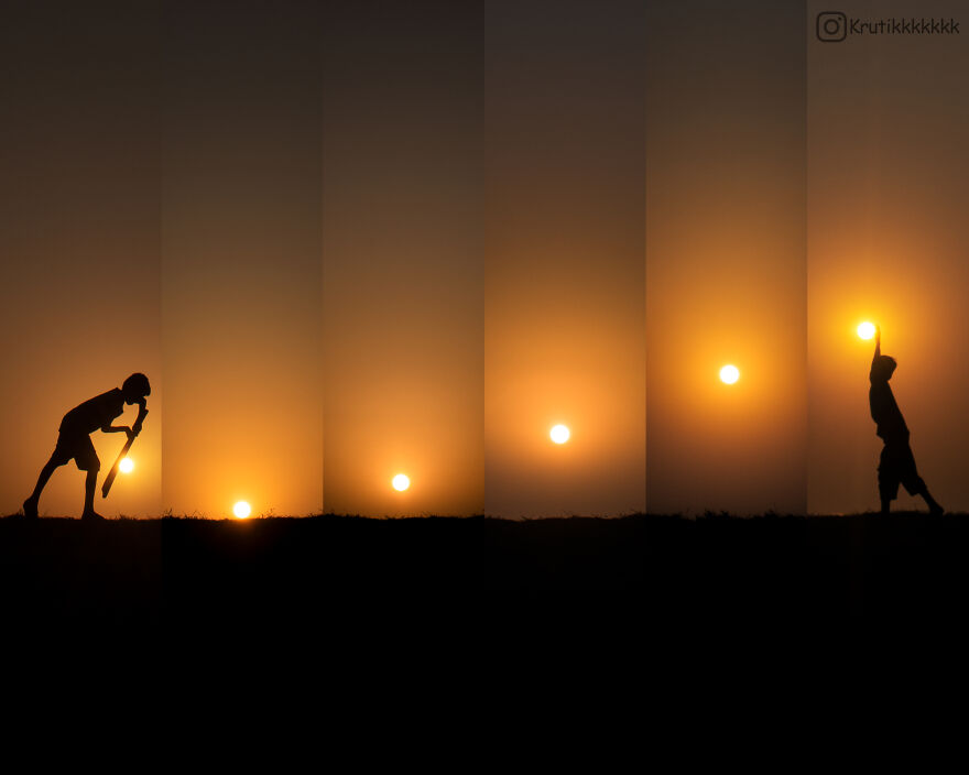 Cricket With A Sunset