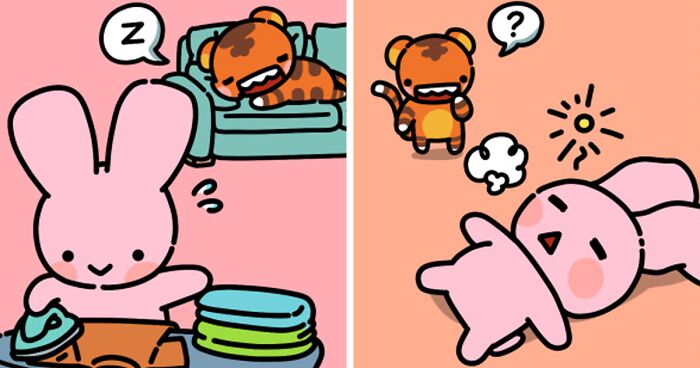 Tiger and Bun: 50 Comics About Everyday Adventures, Laughs And Love In This Adorable Relationship