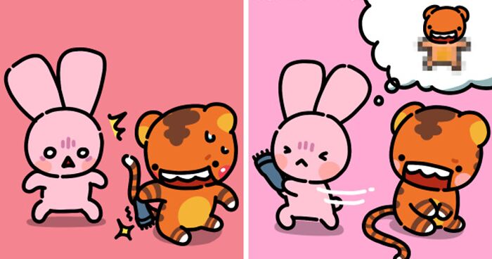 50 Adorable Comics I Created About A Tiger And A Bunny And Their Day-To-Day