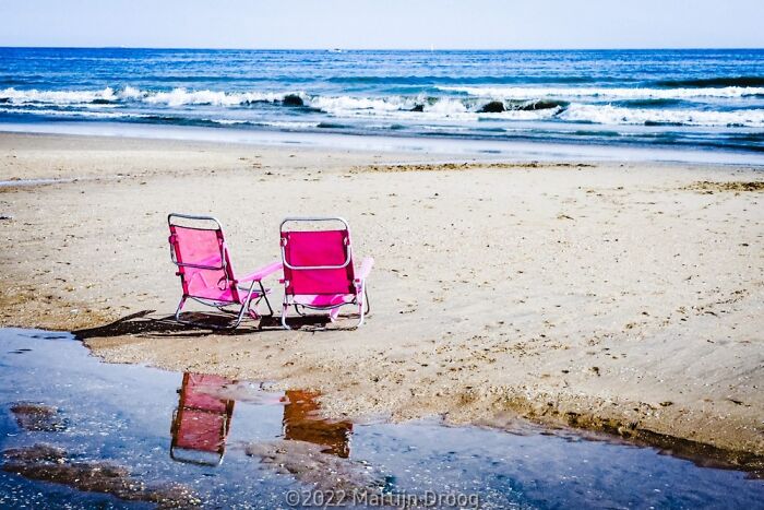 Lonely Beach Chairs Punta Umbria Spain