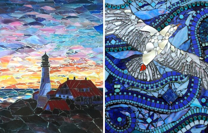 I Spend Hundreds Of Hours Creating Glass Mosaics Of The Places And Things I Love (8 Pics)