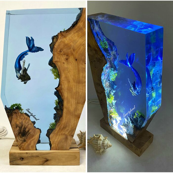 I Made A Mermaid Resin Lamp