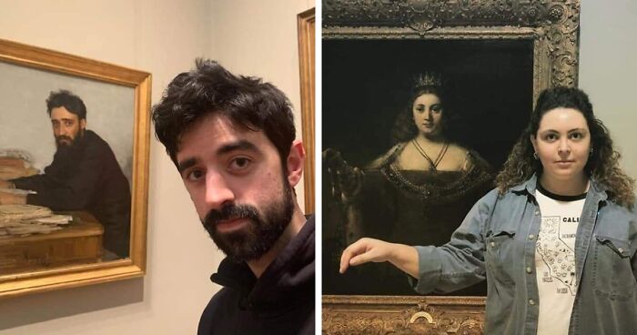 People Online Are Sharing Pictures Of Art Pieces In Museums That Look Like Them