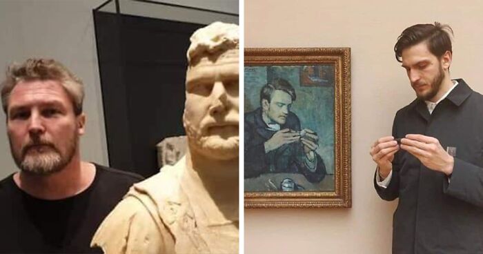 People Online Are Sharing Pictures Of Art Pieces In Museums That Look Like Them