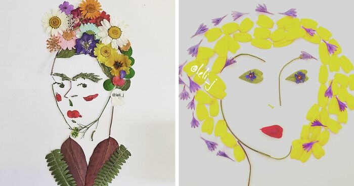 I Make Portraits Using Dried And Fresh Flowers, And Here Are 34 Of My Best Works