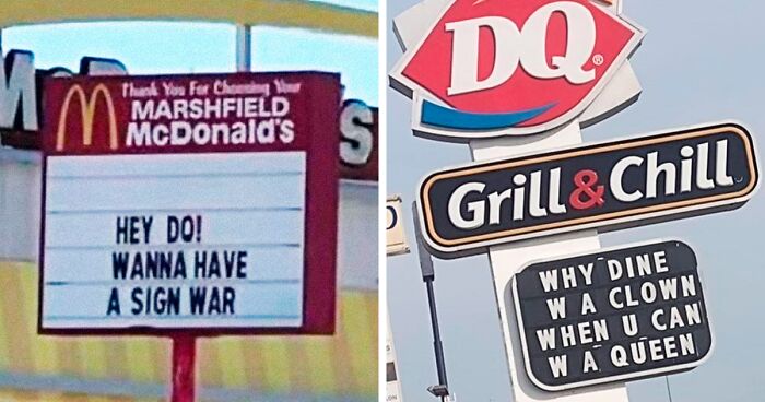 Missouri Town Finds Itself In The Middle Of A Brutal Sign War After McDonald’s Provokes Nearby Dairy Queen