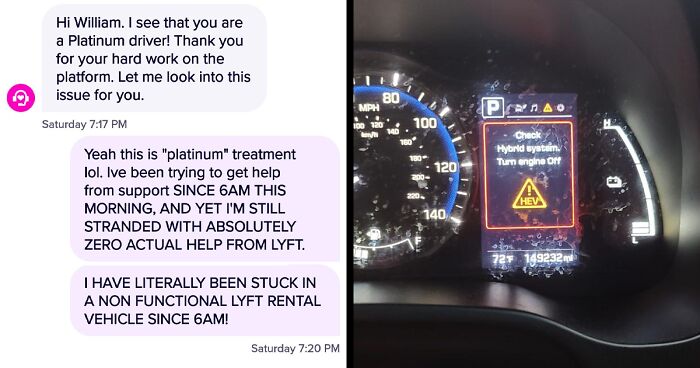 Heavy Rain Damages Rental Car’s HEV System And This Lyft Driver Is Stuck On The Road For 60 Hours Without Help As Well As Charged A $1,000 Fee