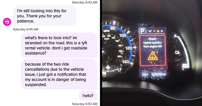 After Waiting For 60 Hours For Help From Lyft In Their Rental Car When It Broke Down, Man Has To Pay For Towing It Himself And Cover A $1,000 Fee