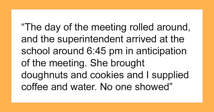 Superintendent Makes This Rural School Principal Schedule PTA Meeting At 7 PM, It Turns Out That No One Came