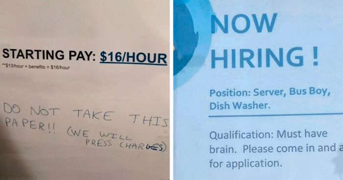 TikToker Shares An Insane Job Offer By This Diner (Plus 19 More Similar Signs)