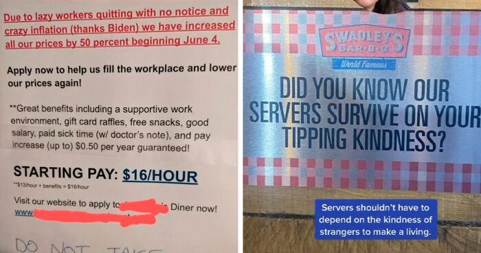 Diner Expects People To Work For Them For $13/Hr To Help Them Lower The Prices They Raised By 50% Because Of 