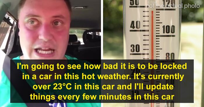 To Show How Dangerous It Is To Leave A Dog In A Car On A Hot Day, RSPCA Officer Trapped Himself In A Car For 25 Minutes