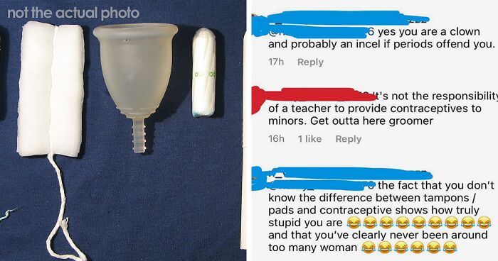 Commenter Makes A Fool Of Himself By Mistaking This Teacher’s Initiative To Provide Tampons To School Girls With Contraception