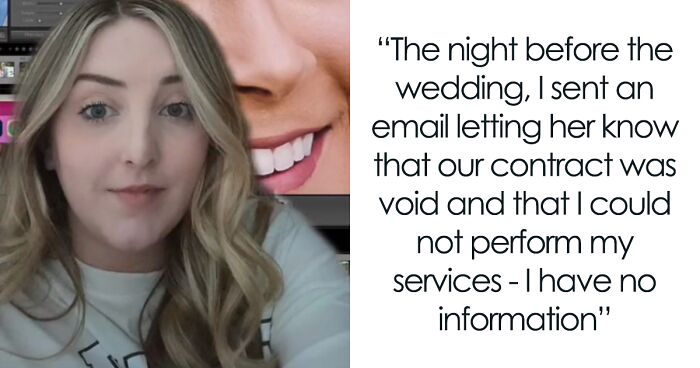 Bride Calls Photographer Unprofessional For Canceling The Night Before The Wedding, But The Internet Is Backing Her Up