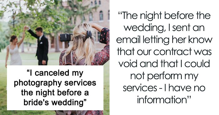 Wedding Photographer Explains Why She Canceled On A Bride Right Before Her Ceremony, Goes Viral