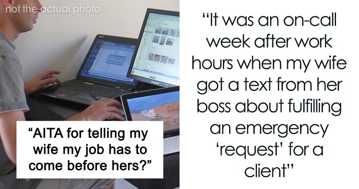 Both Wife And Husband Have Urgent Tasks At Their Jobs, Husband Prioritizes His As He Earns 5 Times More, Gets Called A Jerk