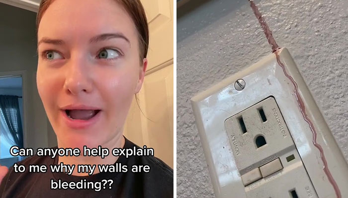 Woman Records Her Efforts To Find Out What Is The Cause Of Her Bathroom Cabinet “Bleeding”, Asks The Internet For Help