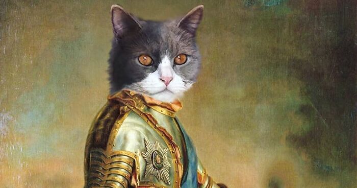 Artist Turns Pictures Of Cats Into Classical Paintings (56 Pics)