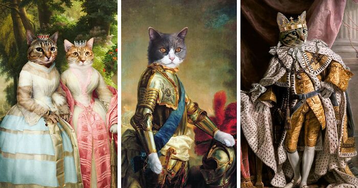 Cats In The Form Of Old Ceremonial Portraits: Artist Recreates Classical Paintings By Replacing Their Subject With A Cat (56 Pics)