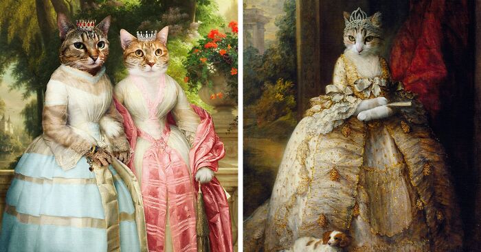 Artist Turns Pictures Of Cats Into Classical Paintings (56 Pics)