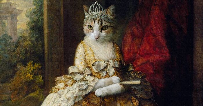 Artist Recreates Old Ceremonial Portraits By Replacing Their Subjects With Cats (56 Pics)