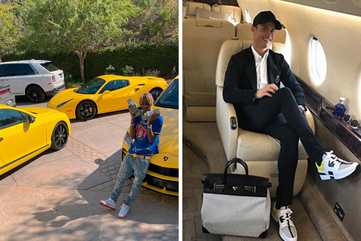 Celebs pretending to be rich